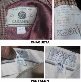 CHAQUETA CARAMELO Y PANTALON XXX Color Vino-Crema (5)